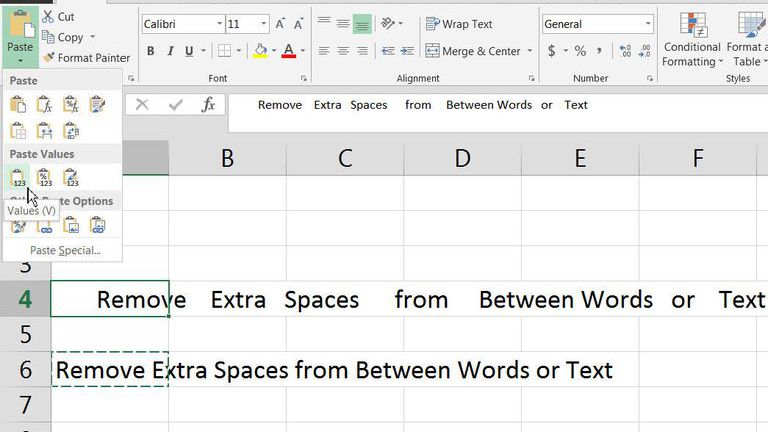 delete trailing spaces in excel for mac